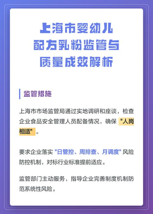 上海市婴幼儿配方乳粉监管与质量成效解析